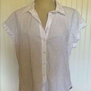 Loft Button up short sleeve cotton shirt